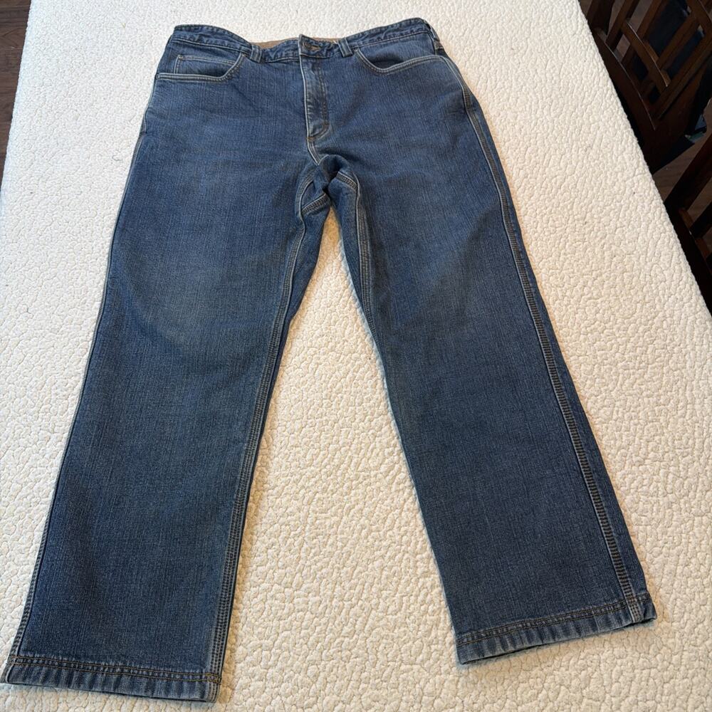 Duluth Trading Co. Flex Ballroom Jeans Size 36x30 Blue Denim thermal Insulated